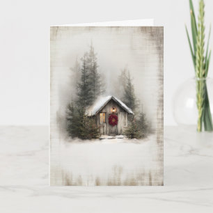 Cartes Pour Fêtes Annuelles Noël à la cabane