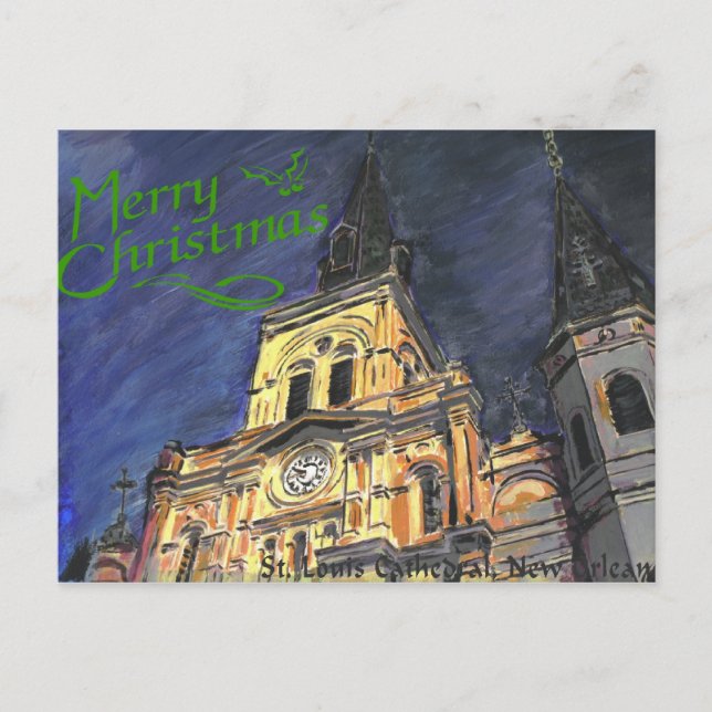 Cartes Pour Fêtes Annuelles Noël à la Cathédrale (Devant)