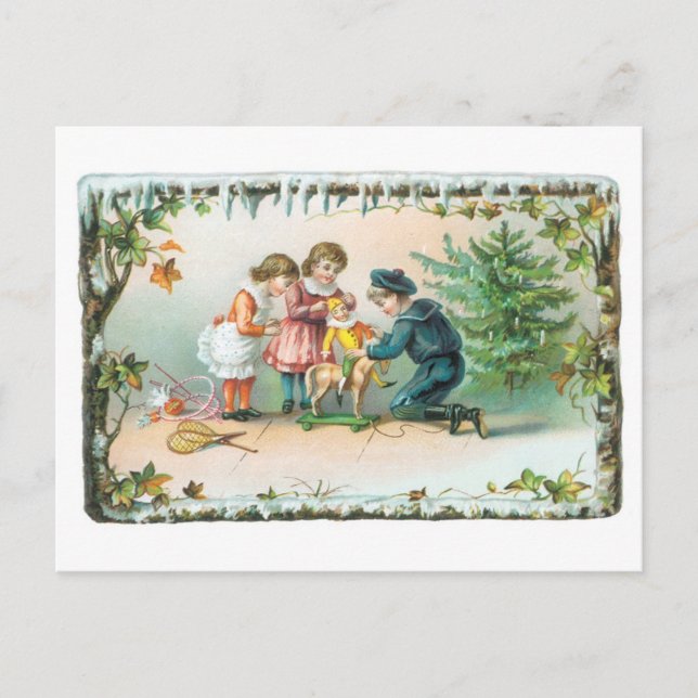 Cartes Pour Fêtes Annuelles Noël à l'ancienne (Devant)