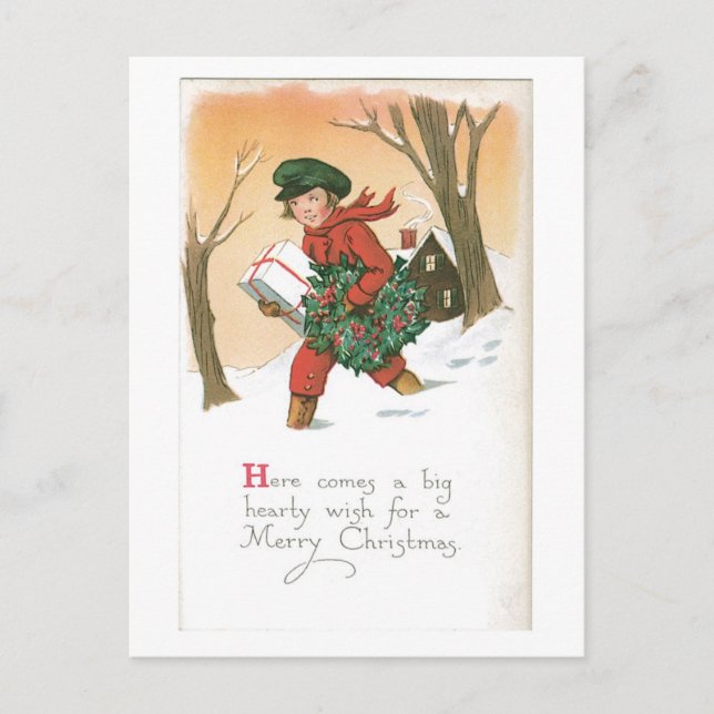 Cartes Pour Fêtes Annuelles Noël à l'ancienne (Devant)