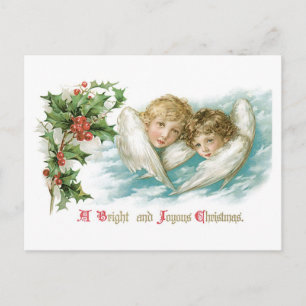 Cartes Pour Fêtes Annuelles Noël à l'ancienne, Anges
