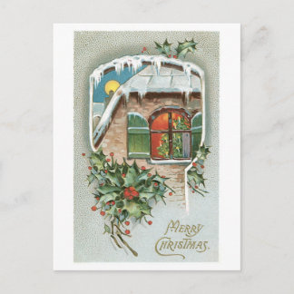 Cartes Pour Fêtes Annuelles Noël à l'ancienne, Holly