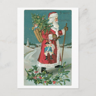 Cartes Pour Fêtes Annuelles Noël à l'ancienne, Père Noël
