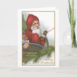 Cartes Pour Fêtes Annuelles Noël à l'ancienne, Père Noël