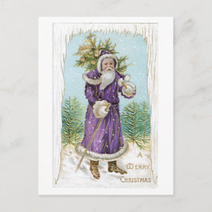 Cartes Pour Fêtes Annuelles Noël à l'ancienne, Père Noël
