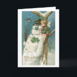 Cartes Pour Fêtes Annuelles Noël à l'ancienne, Snowman<br><div class="desc">Les amateurs de Victoriana et d'art ancien se réjouiront de cette généreuse sélection de voeux de Noël. Reproduites à partir d'originaux rares du début du XXe siècle, ces cartes colorées regorgent de Santas aux joues rousses, d'enfants cherubics, d'arbres décoratifs et de bas remplis de jouets, de scènes enneigées, de poinsettias...</div>