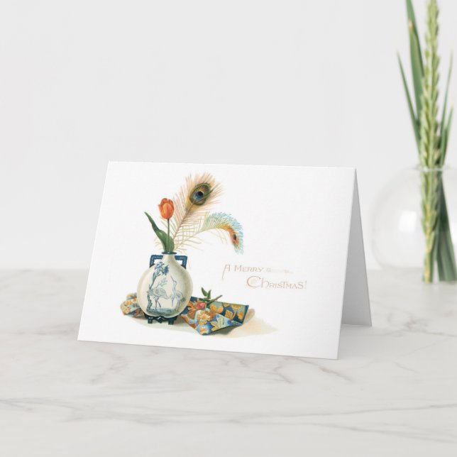 Cartes Pour Fêtes Annuelles Noël à l'ancienne, style oriental (Devant)