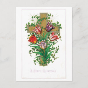 Cartes Pour Fêtes Annuelles Noël à l'ancienne, Tulip