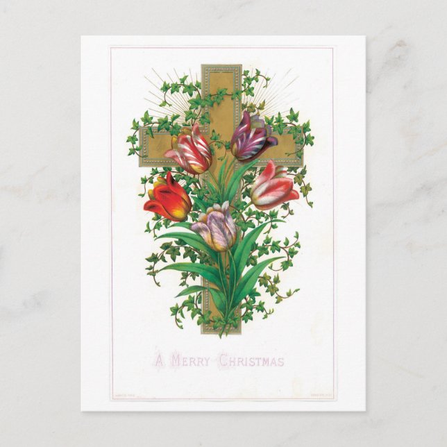 Cartes Pour Fêtes Annuelles Noël à l'ancienne, Tulip (Devant)