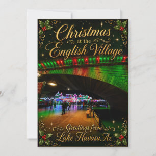 Cartes Pour Fêtes Annuelles Noël à l'English Village Lake Havasu Az.