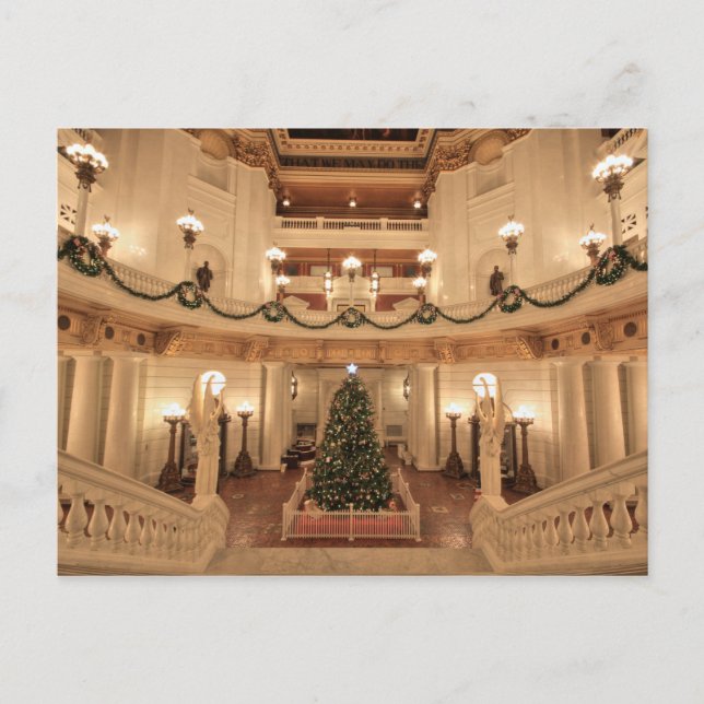 Cartes Pour Fêtes Annuelles Noël à Pennsylvania State Capitol (Devant)