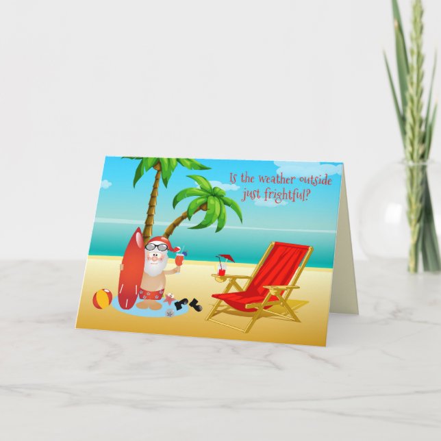 Cartes Pour Fêtes Annuelles Noël à Père Noël (Devant)