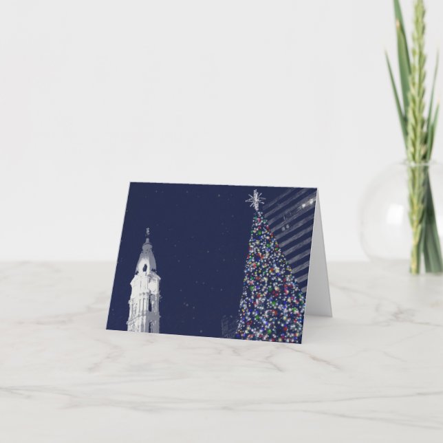 Cartes Pour Fêtes Annuelles Noël à Philadelphie avec texte personnalisable (Devant)