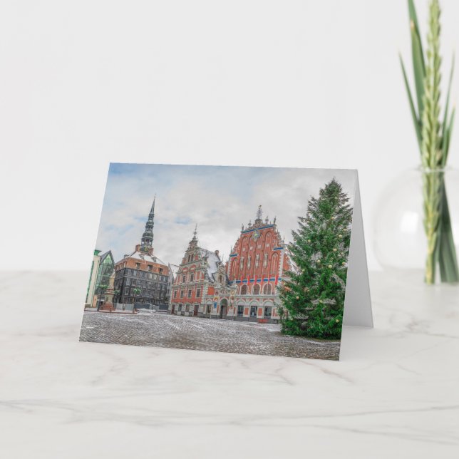 Cartes Pour Fêtes Annuelles Noël à Riga Lettonie (Devant)
