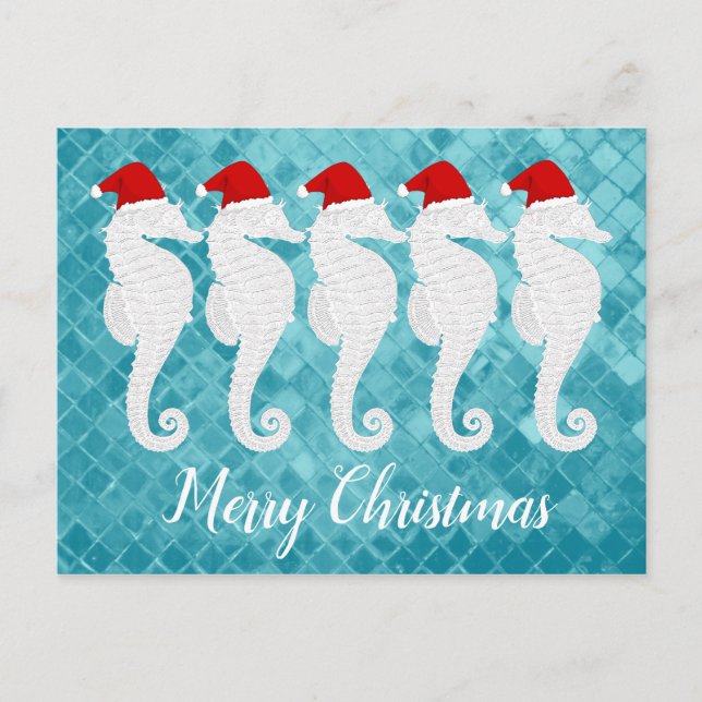 Cartes Pour Fêtes Annuelles Noël à Seahorse (Devant)