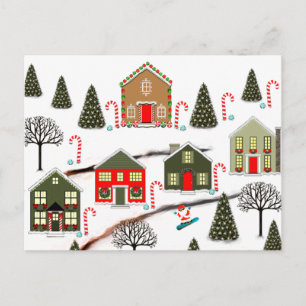 Cartes Pour Fêtes Annuelles Noël à Snowboard Père Noël