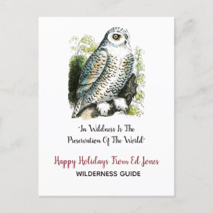 Cartes Pour Fêtes Annuelles Noël à Snowy Owl