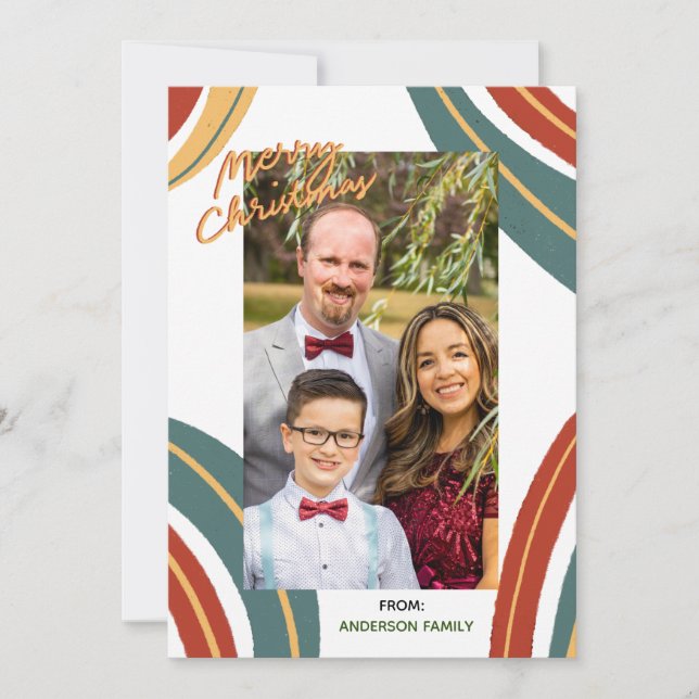 Cartes Pour Fêtes Annuelles Noël Abstrait classique (Devant)