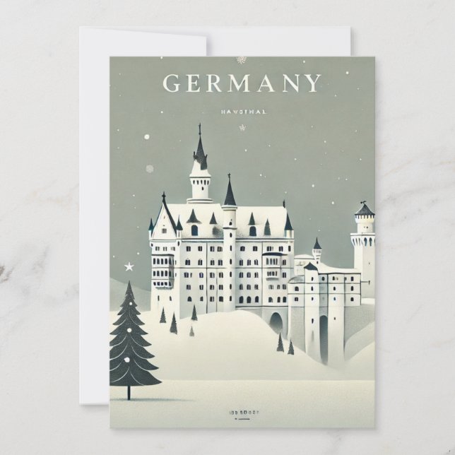 Cartes Pour Fêtes Annuelles Noël allemand envoûtant (Devant)
