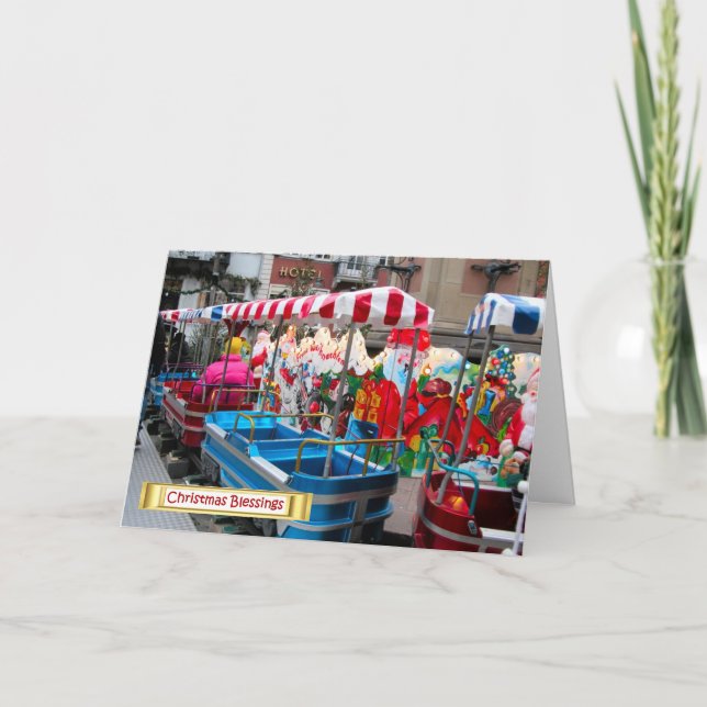 Cartes Pour Fêtes Annuelles Noël allemand, Heidelberg transport de Noël (Devant)