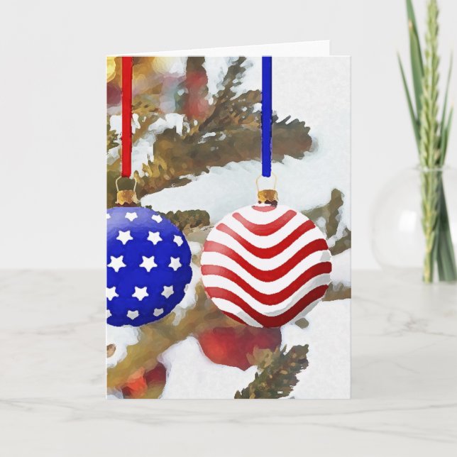 Cartes Pour Fêtes Annuelles Noël américain (Devant)