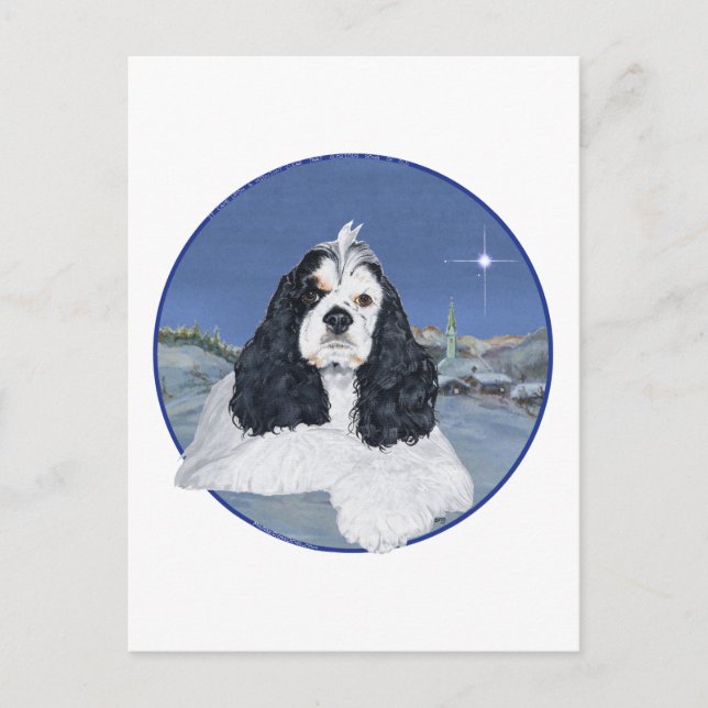 Cartes Pour Fêtes Annuelles Noël American Cocker Spaniel (Devant)