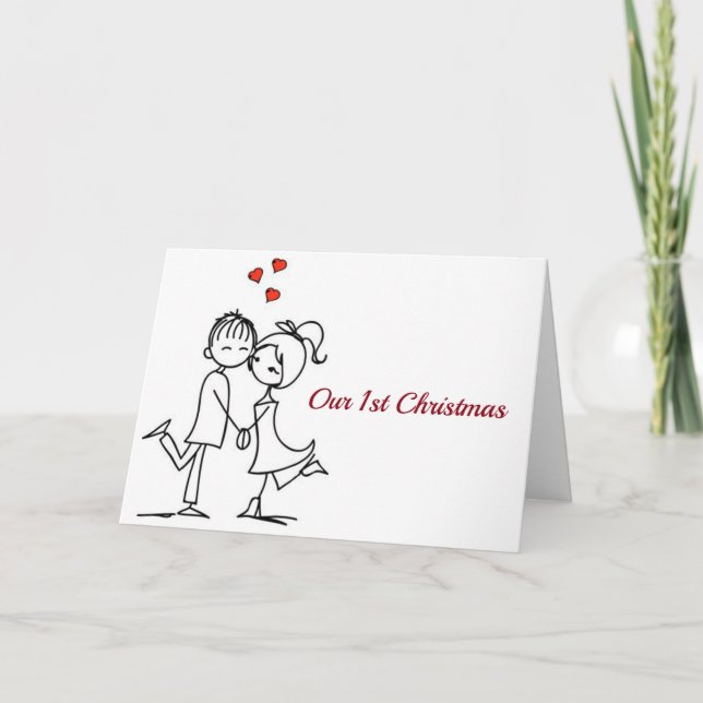 CARTES POUR FÊTES ANNUELLES ***NOËL AMOUR*** NOTRE 1ÈRE NOËL (Devant)