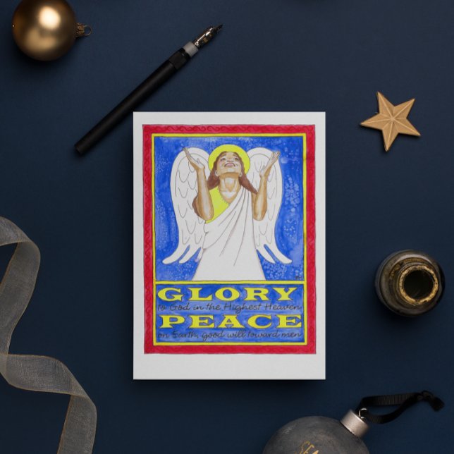 Cartes Pour Fêtes Annuelles Noël Angel Christian (Créateur téléchargé)