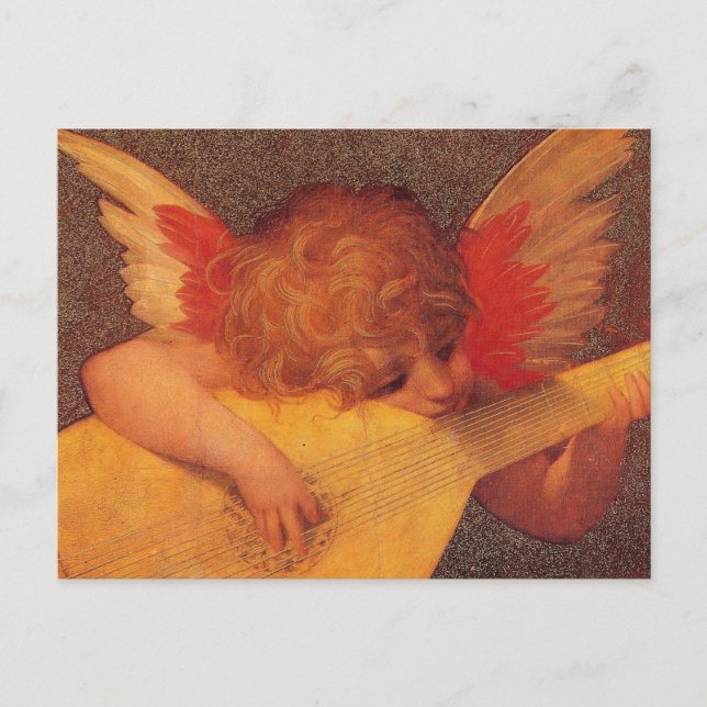 Cartes Pour Fêtes Annuelles Noël angélique de musicien (Devant)