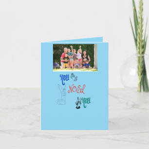 Cartes Pour Fêtes Annuelles Noel Angels Trio - Bénédiction de Noël Bleu Clair