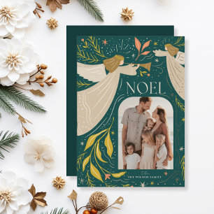 Cartes Pour Fêtes Annuelles NOEL Angels Turquoise 2 Photo Noël
