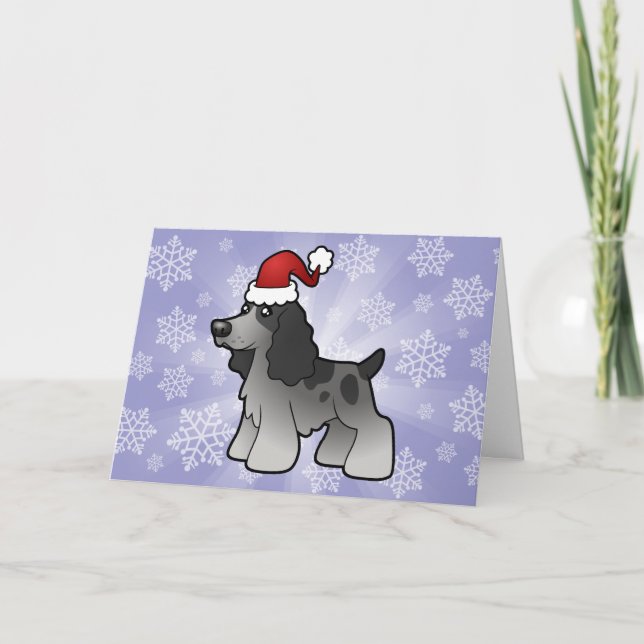 Cartes Pour Fêtes Annuelles Noël Anglais Cocker Spaniel (Devant)