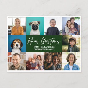 CARTES POUR FÊTES ANNUELLES NOËL ANNÉE EN REVUE 10 PHOTOS VACANCES
