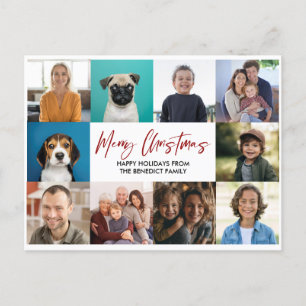 CARTES POUR FÊTES ANNUELLES NOËL ANNÉE EN REVUE 10 PHOTOS VACANCES