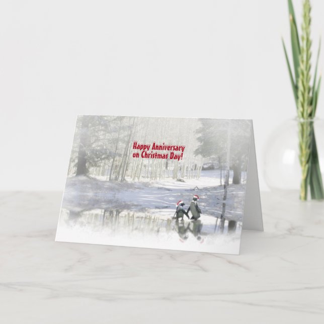 Cartes Pour Fêtes Annuelles Noël Anniversaire Vacances Couples mignons (Devant)
