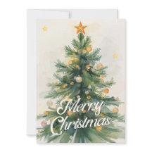 Noël aquarelle vert et or