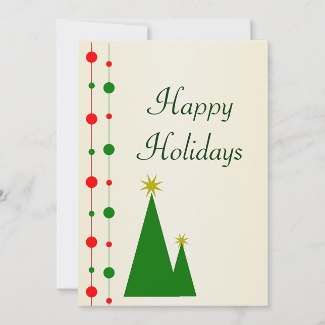 Cartes Pour Fêtes Annuelles Noël Arbre (Devant)