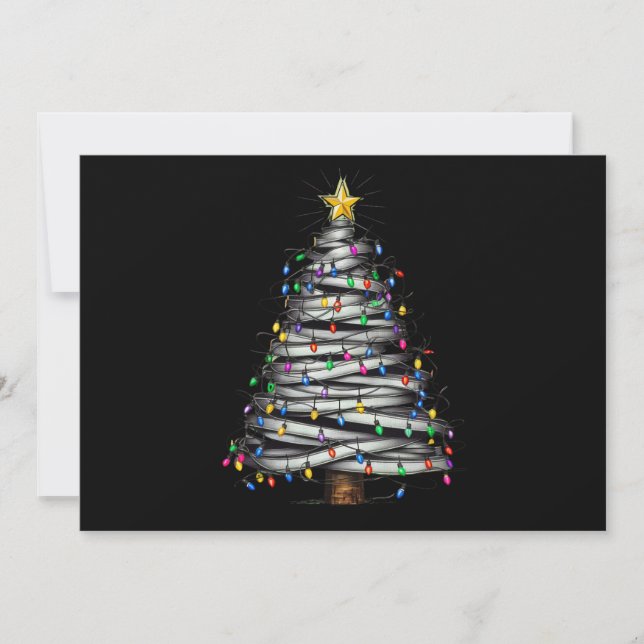 Cartes Pour Fêtes Annuelles Noël Arbre clair (Devant)