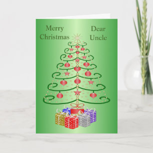 Cartes Pour Fêtes Annuelles Noël Arbre Design Uncle Noël