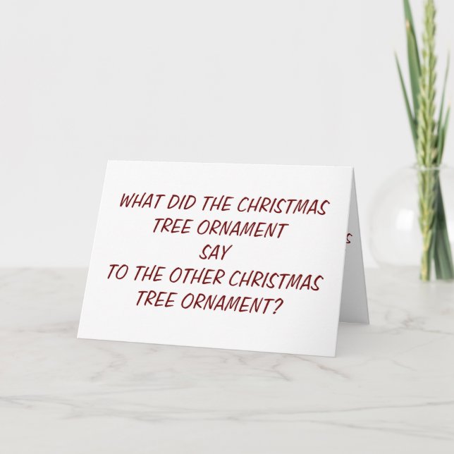 CARTES POUR FÊTES ANNUELLES NOËL ARBRE ORNAMENT DIRE PLAISANCE POUR NOËL (Devant)