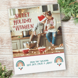 Cartes Pour Fêtes Annuelles Noël arc-en-ciel Boho