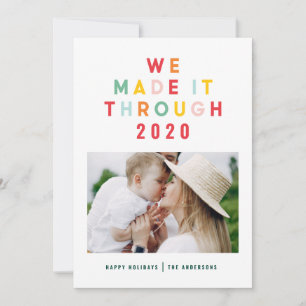 Cartes Pour Fêtes Annuelles Noël arc-en-ciel coloré nous l'avons fait à traver