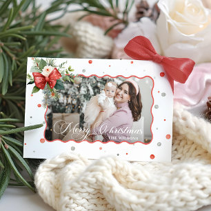 Cartes Pour Fêtes Annuelles Noël Arc-en-ciel Ruban, Cadre 1 Photo