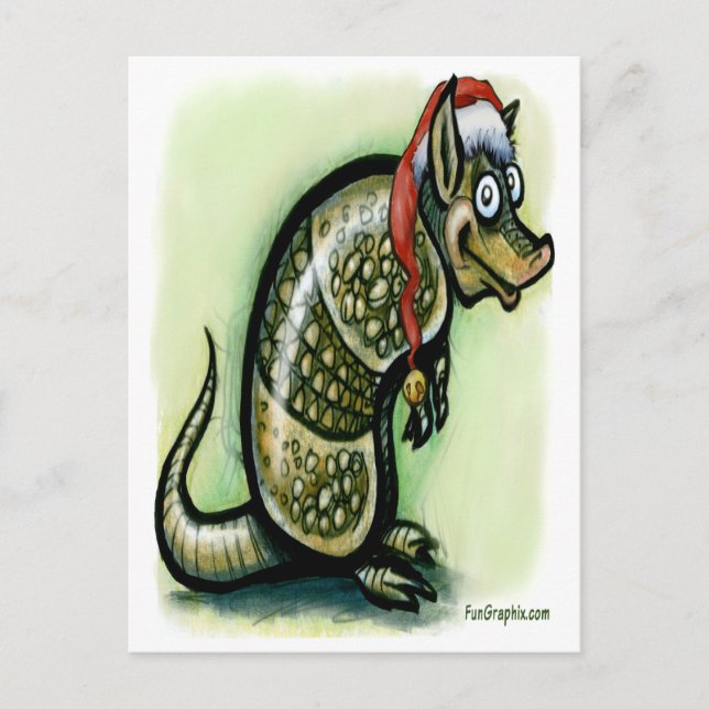 Cartes Pour Fêtes Annuelles Noël Armadillo (Devant)