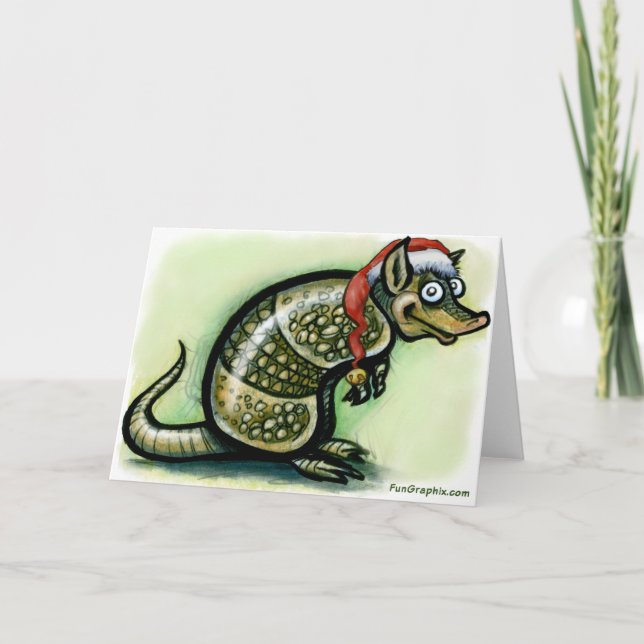 Cartes Pour Fêtes Annuelles Noël Armadillo (Devant)