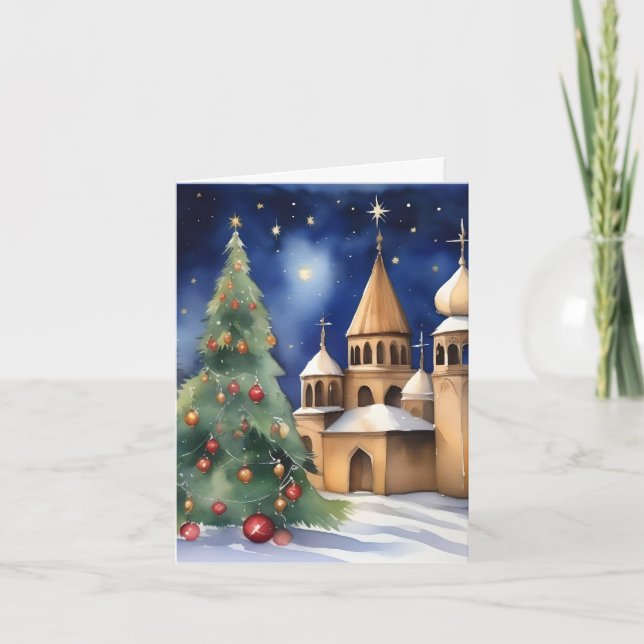 Cartes Pour Fêtes Annuelles Noël arménien C - 6 janvier - Aquarelle (Devant)