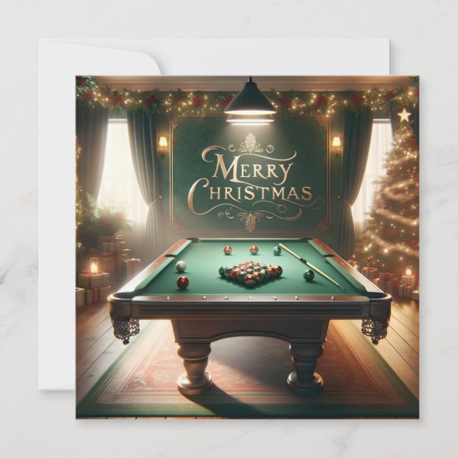 Cartes Pour Fêtes Annuelles Noël au Cue Club (Devant)