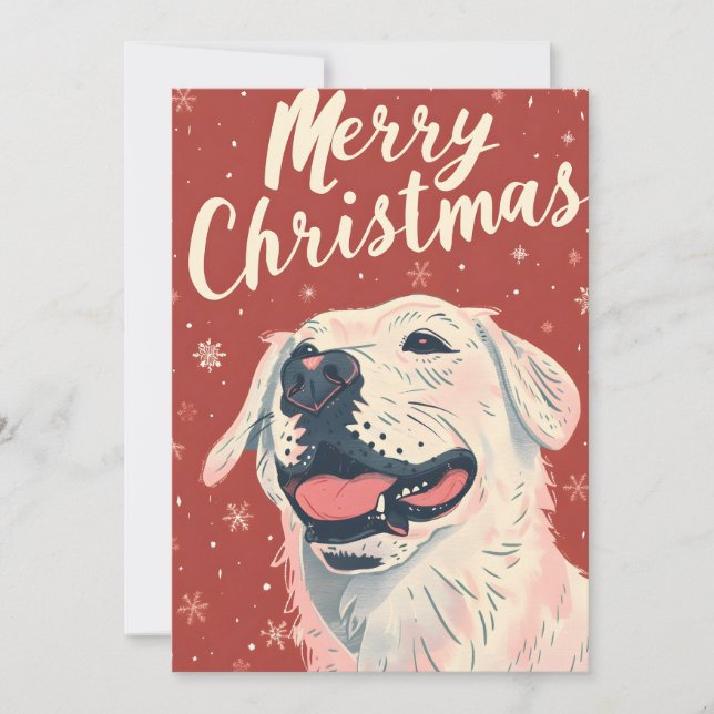 Cartes Pour Fêtes Annuelles Noël au Labrador (Devant)
