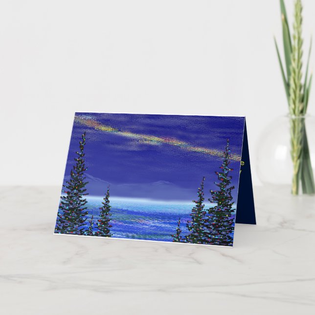 Cartes Pour Fêtes Annuelles Noël au lac Tahoe (Devant)