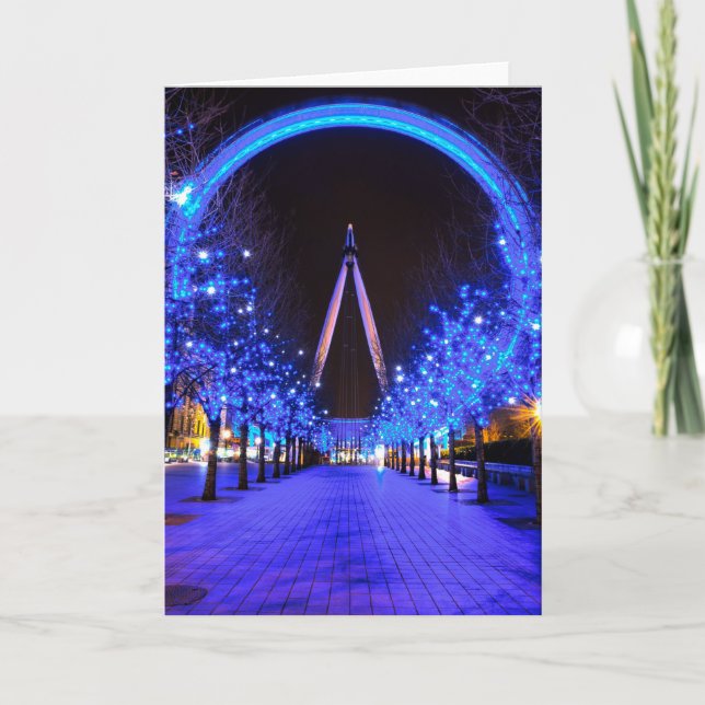 Cartes Pour Fêtes Annuelles Noël au London Eye (Devant)